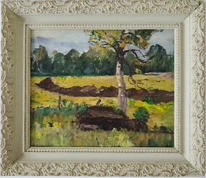 Gemälde Ölgemälde Landschaft Wiese Bernhard Huys Worpswede Signiert 1964 - Picture 1 of 10