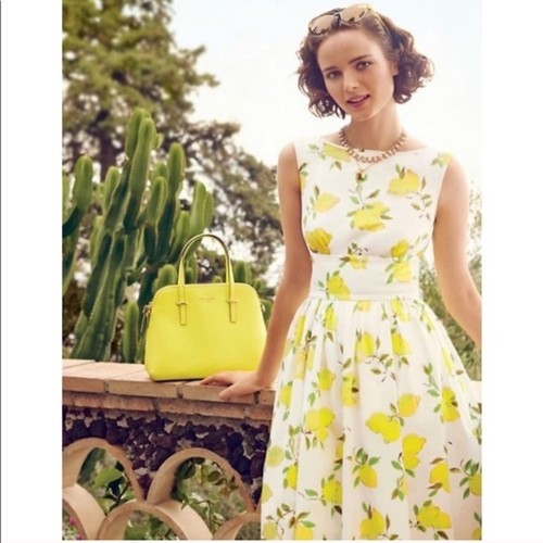 Abito Kate Spade "Lyric" stampa limone 0