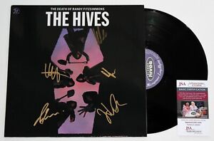 THE HIVES SIGNED DEATH OF RANDY FITZSIMMONS LP ALBUM VINYLE ALBUM AUTO + JSA COA