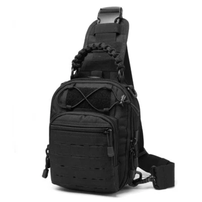 Concealed Carry Pistol Gun Bag Tactical Sling Bag Molle Shoulder Chest Backpack - Image 1 of 4