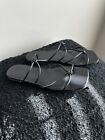 Abercrombie & Fitch Black Faux Leather Sandals Women’s 7.5 NWOT