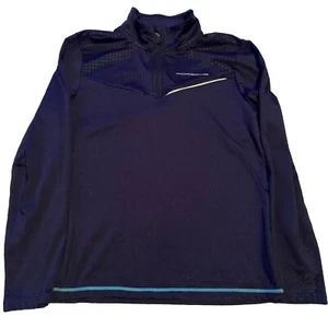 Porsche Sport Collection Sweater Mens S Fleece Blue 1/4 Zip Pullover Long Sleeve - Picture 1 of 9