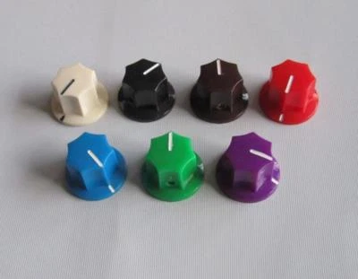 10x Inserto in ottone USA misura 1/4" grandi bottoni Jazz J Bass MXR Style Knob - Immagine 1 di 4