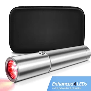 Red Light Therapy Torch Portable Powerful Red Infrared 4LED Light Therapy Device - Picture 1 of 10