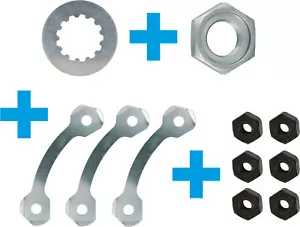 Locking Tab Nut Set Front Sprocket Rear Sprocket For Yamaha SR XT TT 500 1-005 - Picture 1 of 1