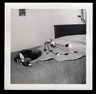 KINKY HIGH HEEL SHOES & WOMAN SKIRT on MYSTERY GHOST SEX BED ~ 1950s PHOTO