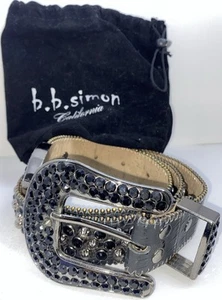 BB Simon Belt 2617 Lavasan Classic Black 100% Authentic 38 - Picture 1 of 16