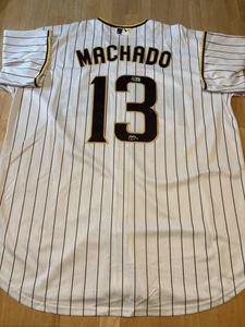 MANNY MACHADO SIGNED Autographed SAN DIEGO PADRES JERSEY. Beckett  Coa - Picture 1 of 3
