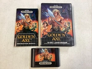 Golden Axe (Sega Genesis, 1989) CIB Manual Tested B - Picture 1 of 13