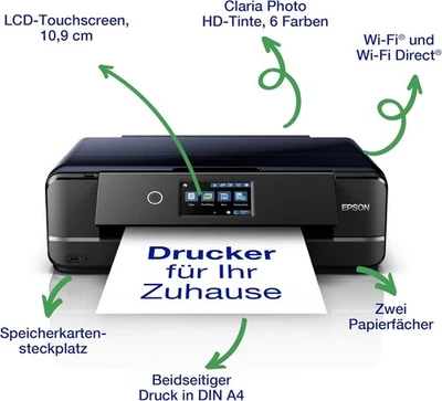 Epson XP-970 A3 Fotodrucker WLAN 6 Farben Duplex AirPrint USB Touchscreen NEU - Bild 1 von 2