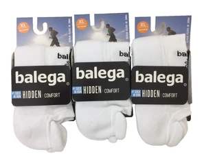 Balega Unisex No Show Running Socks 3 Pack Size XL White Hidden Comfort New F1 - Picture 1 of 10