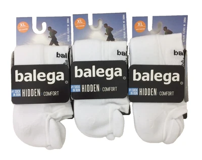 Balega Unisex No Show Running Socks 3 Pack Size XL White Hidden Comfort New F1 - Image 1 of 4