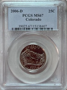 2006 D Colorado State Quarter PCGS MS67 Cert# 15138407 - Picture 1 of 4