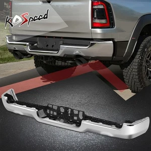 Chrome Rear Bumper Face Bar w/ Dual Exhaust Replacement for Ram 1500 2019-2024 - Picture 1 of 7