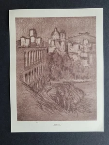 Impresión antigua 1909 - Arrica - Ariccia - Roma - Joseph Pennell - Imagen 1 de 2