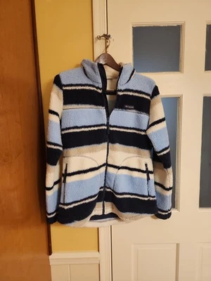 Columbia Women's West Bend Full-Zip Fleece Jacket Blue Stripes Size L - Image 1 of 4