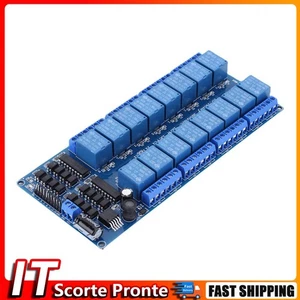 16 Channel Wifi Relay Output Board Power Relay Module 12V LM2576 for Arduino DIY - Foto 1 di 12