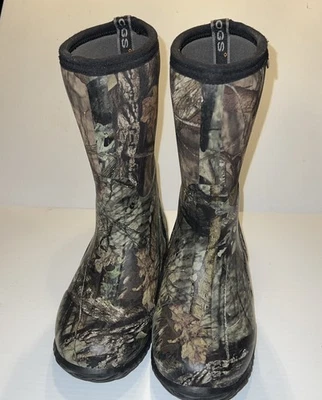 Bogs Classic High Mid Waterproof Mossy Oak Camo Boots Pull-On  Youth Size 4 - Image 1 of 4