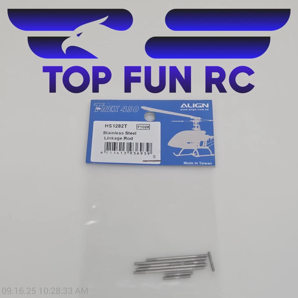 Align HS1282T Stainless Steel Linkage Rod For TREX 450 - Image 1 of 1