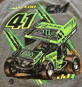 CM MACEDO SPRINT CAR RACING SHIRT 2XL XX JJR JASON JOHNSON RACING - Picture 1 of 15