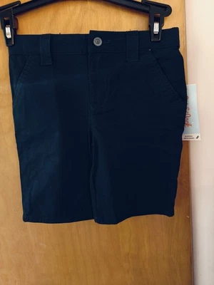 NEW Cat & Jack Uniform Shorts Navy Blue Girl's Size 6 Adjustable Waist  - Image 1 of 4