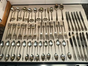 Community  “Evening Star” 76 piece Silverplate Service For 12 Flatware Set Vtg - Picture 1 of 13