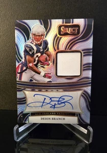 #'ed/199 AUTO RELIC 🔥 DEION BRANCH SP 2024 Panini Select Silver Prizm Jersey - Bild 1 von 2