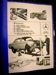 Mercedes WORKSHOP MANUAL BODYWORK 1968-70 W111 .024/025 280 SE COUPE CONVERTIBLE - Bild 1 von 12