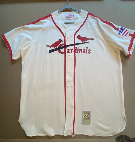 1944 St Louis Cardinals Cooperstown Collection #6 Jersey 100 Wool Flannel Musial Cover