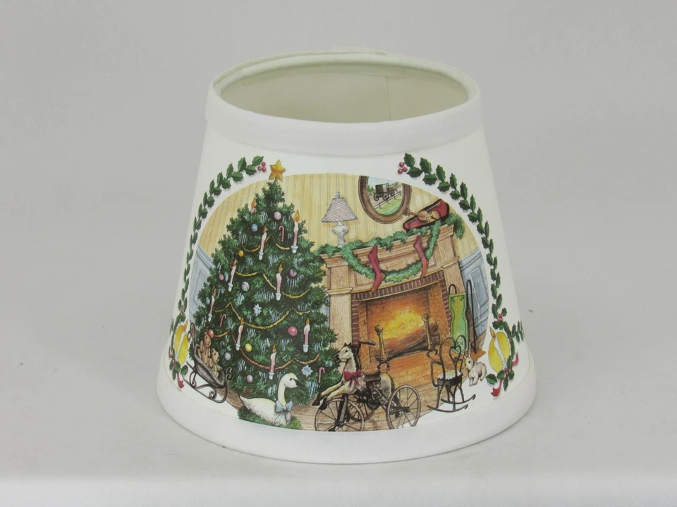 Albert Estate LTD., 6" Christmas Tree Shade with White Trim - Image 1 of 1