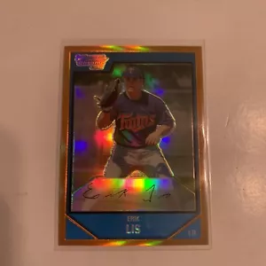 2007 Bowman Chrome Orange Refractor 25 Erik Lis Twins - Picture 1 of 2