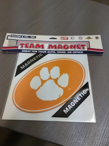 Officially Licensed NCAA Clemson Tigers 8" Oval Team Logo Car MAGNET Cover
