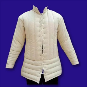 Medieval Thick Padded cotton Gambeson Full Sleeve Gambeson Jacket Armor Costume - Picture 1 of 3