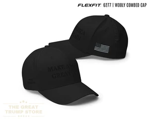 Dark MAGA Hat Flex fit Trump Cap Black MAGA Hat Elon Musk, Never Surrender, Flag - Picture 1 of 30