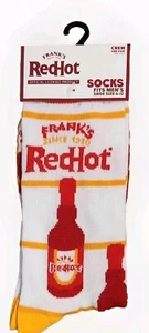 Frank’s Since 1920 Red Hot Original Hot Sauce Licensed Crew Socks Size 6-12 - Picture 1 of 5