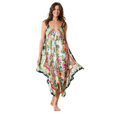 NUEVO Vestido Bufanda Tommy Bahama Flora Talithia en Blanco Talla L/XL Foto 1 de 4