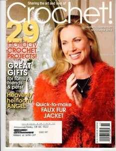 Crochet Magazine Nov 2003 Vol 16 no 6 Holiday Projects Gifts Faux Fur Jacket - Picture 1 of 3