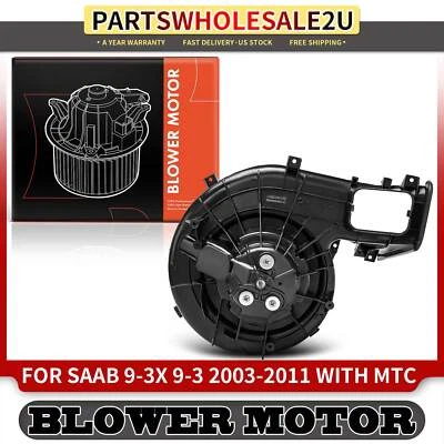 Motor soplador delantero HVAC con jaula de ventilador para Saab 9-3 2003 2004-2011 9-3x 2010 2011 Foto 1 de 4
