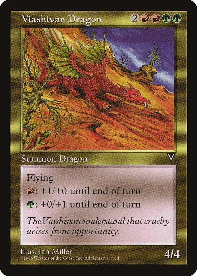 Viashivan Dragon X4 Visions MTG - EX/NM - R140 - 4RCards - Image 1 of 1