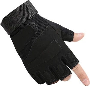Fingerless Tactical Gloves Military Half Finger Airsoft Shooting Hunting Gloves - Picture 1 of 15