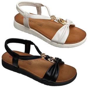 Damen Heavenly Feet Campari Open Toe Leicht Comfort Sommer Sandalen UK 3-8 - Bild 1 von 21