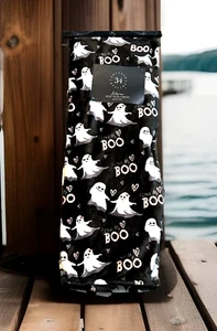 Manta de peluche Artisan 34 I Love My Boo 50"x70" Throw Ghosts rosa negro blanco - Imagen 1 de 6
