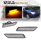 Clear Lens Amber Led Front Side Marker Signal Lights For 07-10 Chrysler Sebring