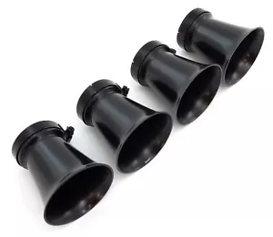 Set of 4 Black Motorcycle Velocity Stacks - 39mm - Honda CB500 CB550 CB750 Cafe - Picture 1 of 1