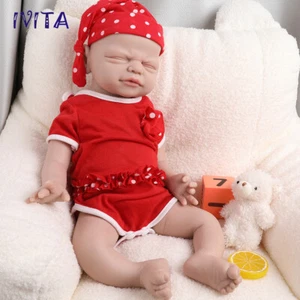 IVITA 21" Full Silicone Reborn Baby Cute Girl Doll Lifelike Kids Birthday Gift - Bild 1 von 14