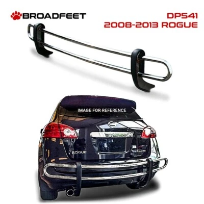 fits Nissan Rogue 2008-2013 Rear Double Pipe Tubular Bumper Guard Protector - Imagem 1 de 3