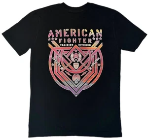American Fighter Youth Kids T-Shirt Reflective Print Lost Springs Tee in Black - Picture 1 of 3