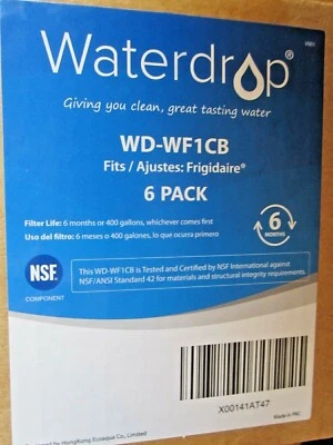 Refrigerator Filters, Waterdrop WF1CB  Replacement Filters, lot  of  5 New - Image 1 of 4