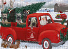 Christmas Santa Express Delivery Red Truck Dog Cat Jigsaw Puzzle With Photo Tin