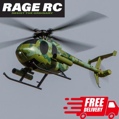 Rage RC Hero-Copter Helicopter 4-Blade RTF Military Marines Stability Ready Fly - Image 1 of 4